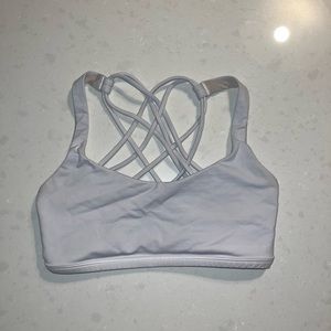 White Lululemon Criss Cross Back Sports Bra